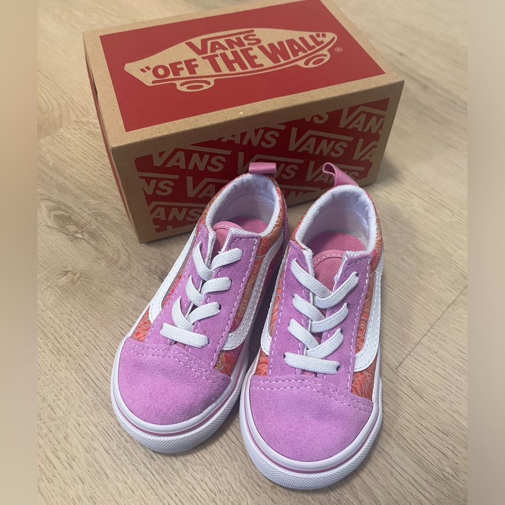 Vans Old Skool Elas Kids Sneakers in Rose Camo Pink Floral